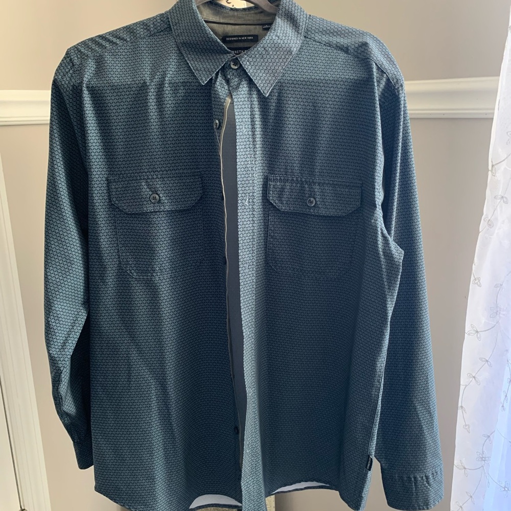 KENNETH COLE MENS SLIM FIT DRESS SHIRT L
